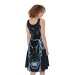 Bohemian Spiritual Deer Print Women's Sleeveless Dress