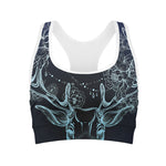Bohemian Spiritual Deer Print Women's Sports Bra