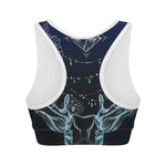Bohemian Spiritual Deer Print Women's Sports Bra