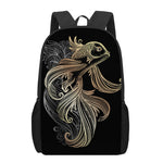 Bohemian Spiritual Fish Print 17 Inch Backpack