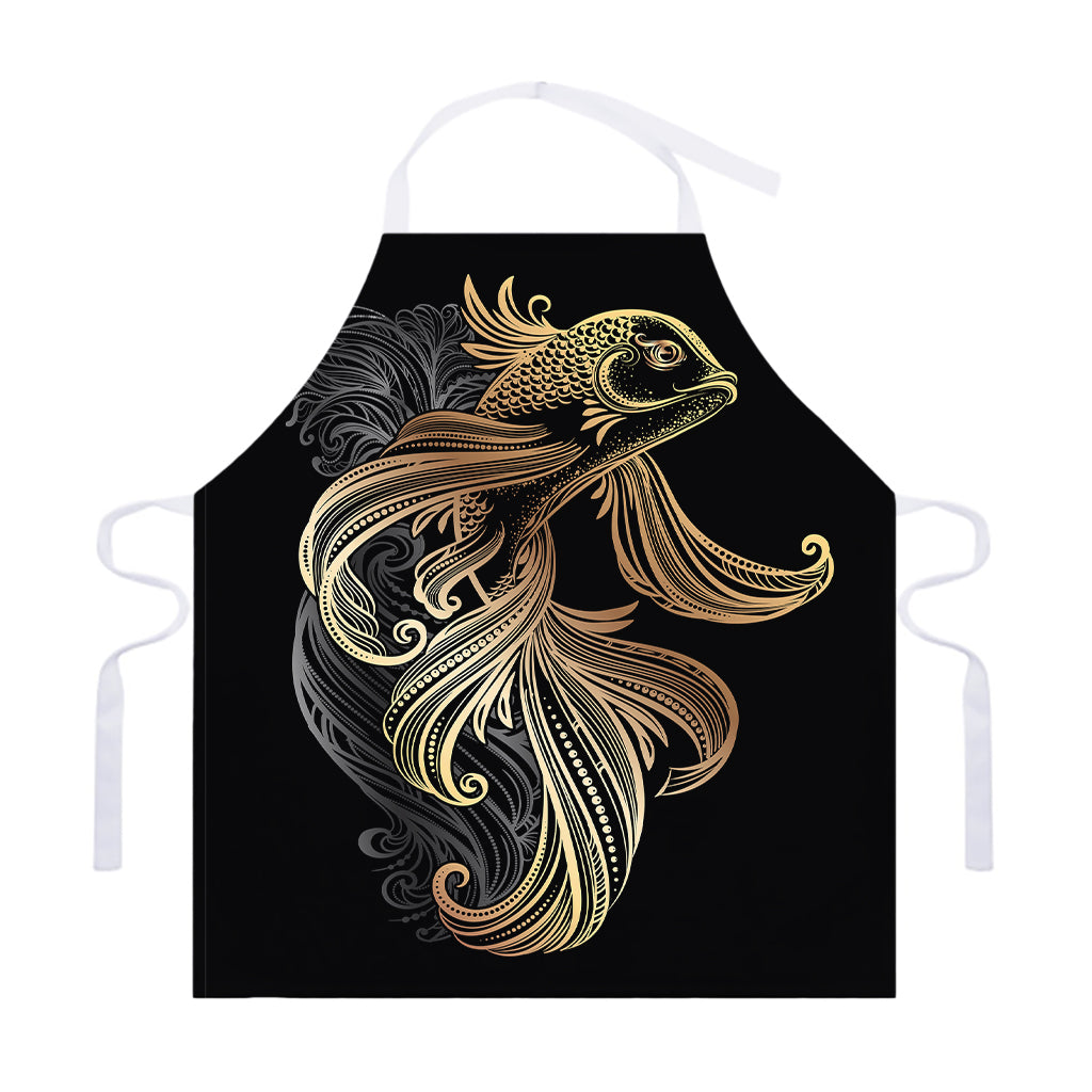Bohemian Spiritual Fish Print Adjustable Apron
