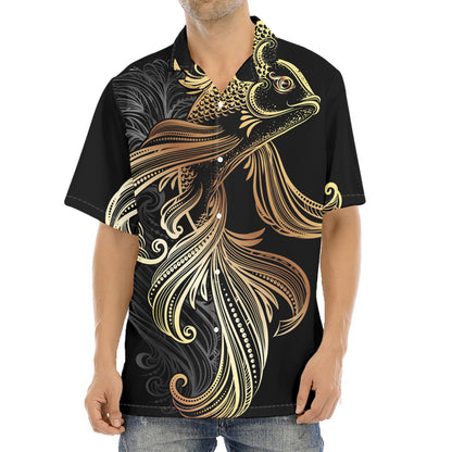 Bohemian Spiritual Fish Print Aloha Shirt