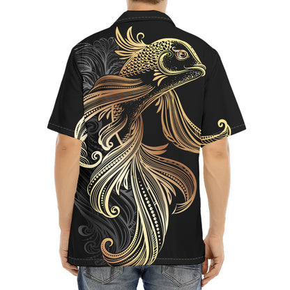 Bohemian Spiritual Fish Print Aloha Shirt