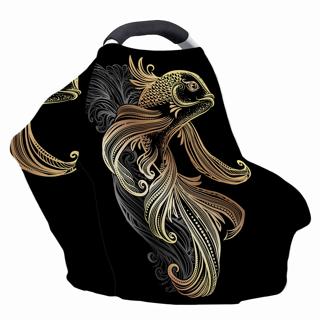 Bohemian Spiritual Fish Print Baby Seat Cover