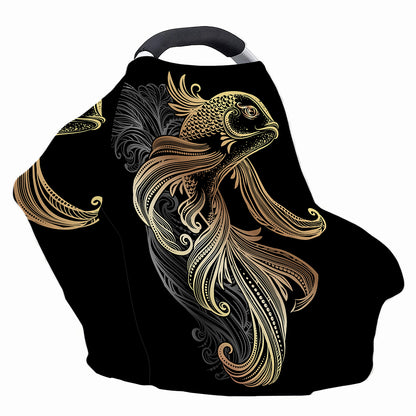Bohemian Spiritual Fish Print Baby Seat Cover