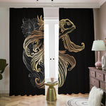 Bohemian Spiritual Fish Print Blackout Pencil Pleat Curtains