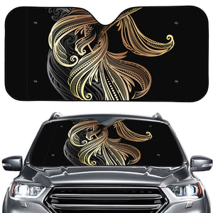 Bohemian Spiritual Fish Print Car Windshield Sun Shade