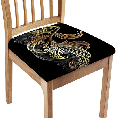 Bohemian Spiritual Fish Print Chair Cushion Cover