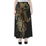 Bohemian Spiritual Fish Print Chiffon Maxi Skirt