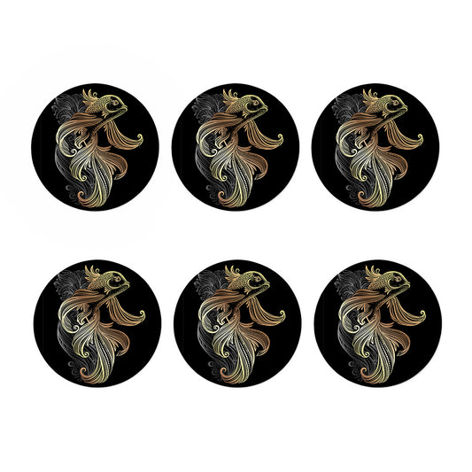 Bohemian Spiritual Fish Print Coaster Set