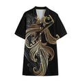 Bohemian Spiritual Fish Print Cotton Hawaiian Shirt