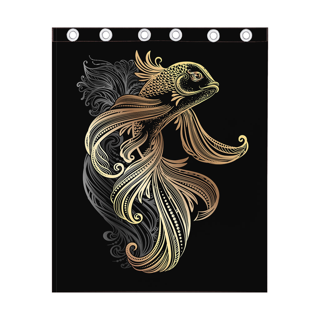 Bohemian Spiritual Fish Print Curtain