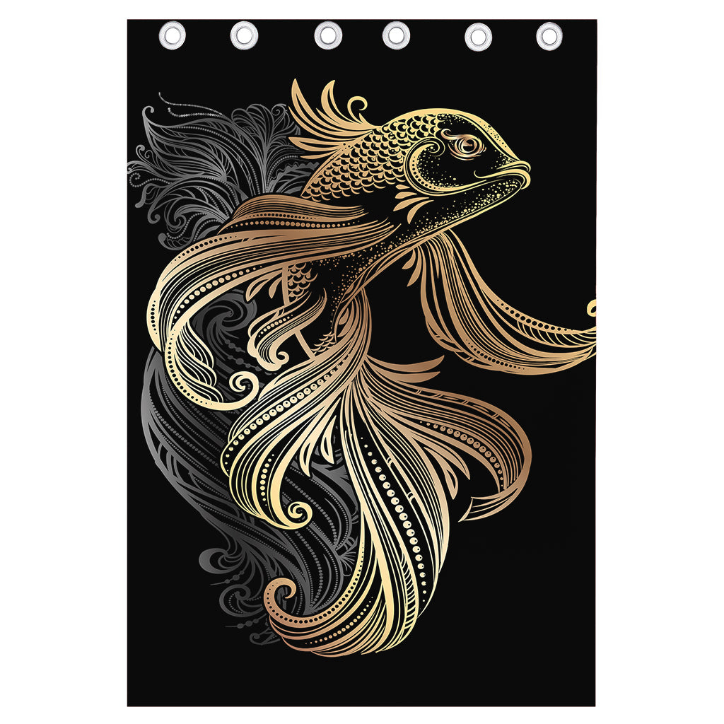 Bohemian Spiritual Fish Print Curtain