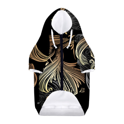 Bohemian Spiritual Fish Print Dog Zip Up Hoodie