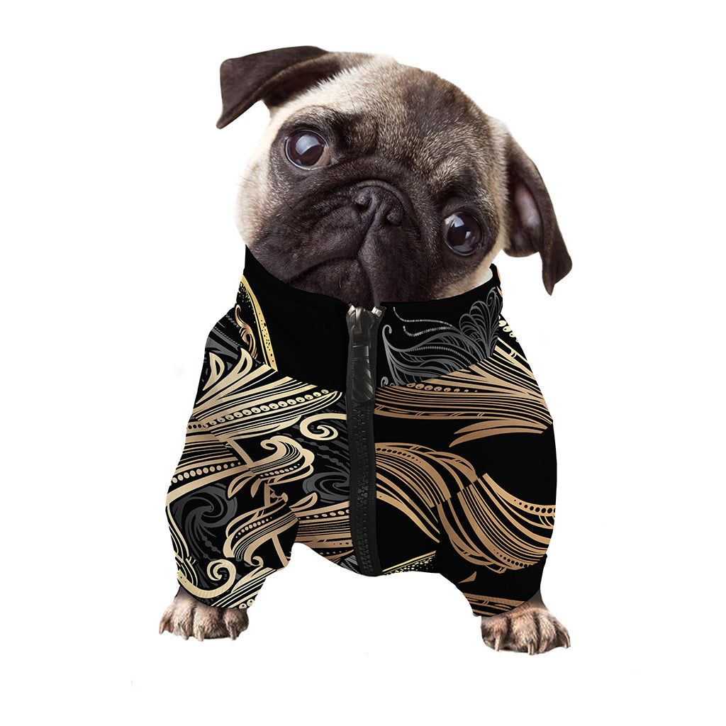 Bohemian Spiritual Fish Print Dog Zip Up Jacket