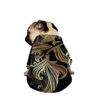 Bohemian Spiritual Fish Print Dog Zip Up Jacket