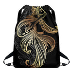 Bohemian Spiritual Fish Print Drawstring Backpack