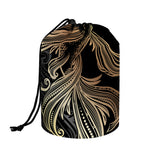 Bohemian Spiritual Fish Print Drawstring Makeup Bag