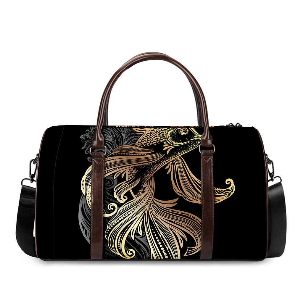 Bohemian Spiritual Fish Print Duffle Bag
