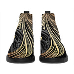 Bohemian Spiritual Fish Print Flat Ankle Boots