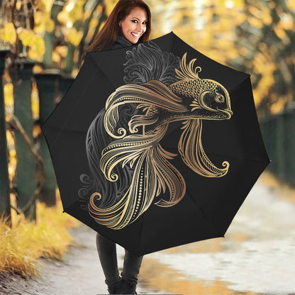 Bohemian Spiritual Fish Print Foldable Umbrella