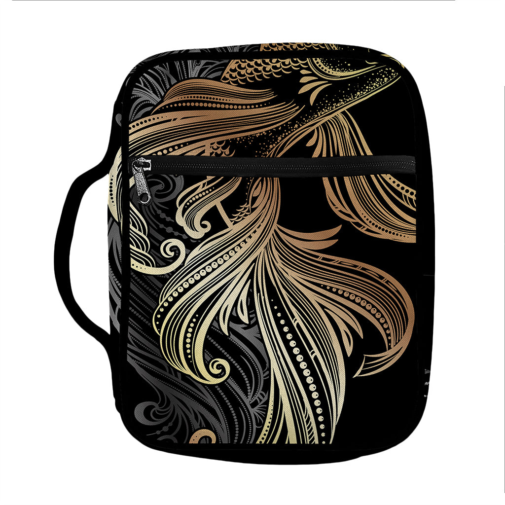 Bohemian Spiritual Fish Print Front Pocket Bible Bag