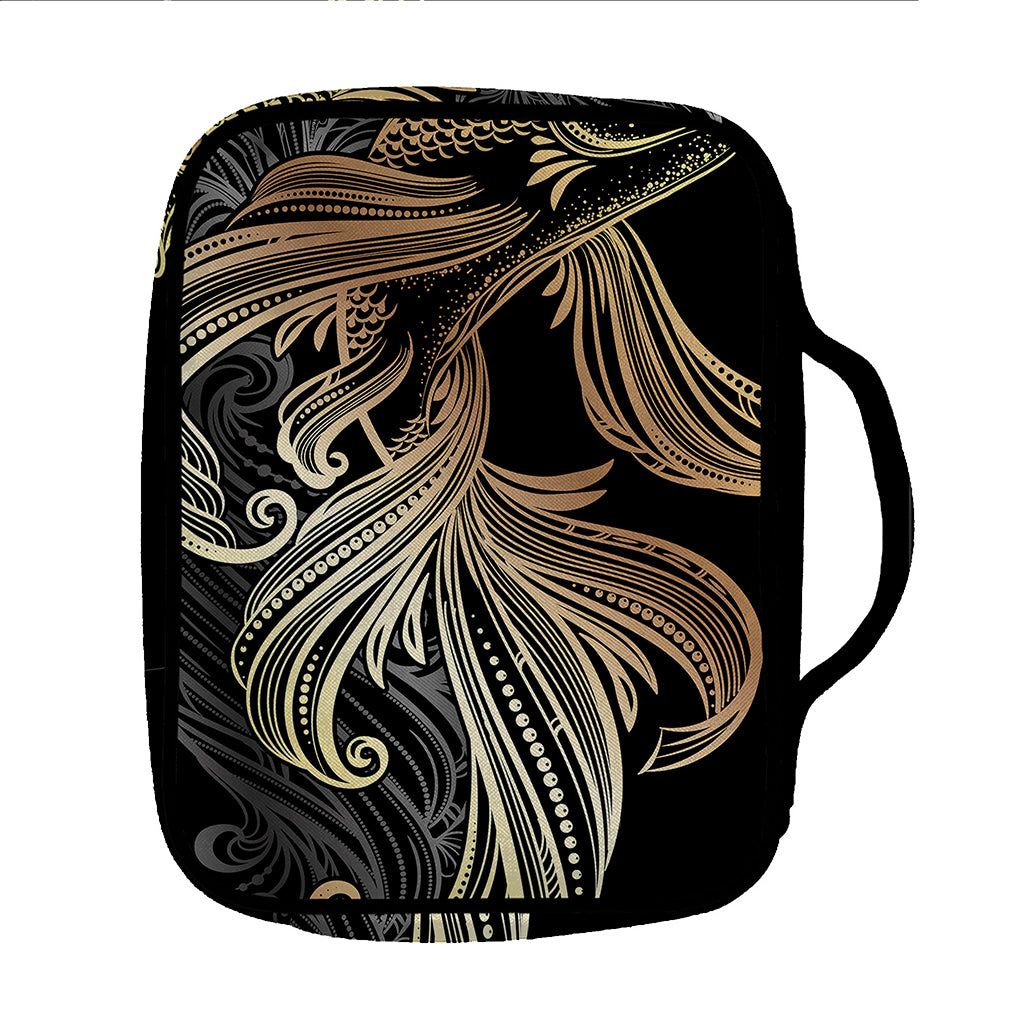 Bohemian Spiritual Fish Print Front Pocket Bible Bag