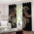Bohemian Spiritual Fish Print Grommet Curtains