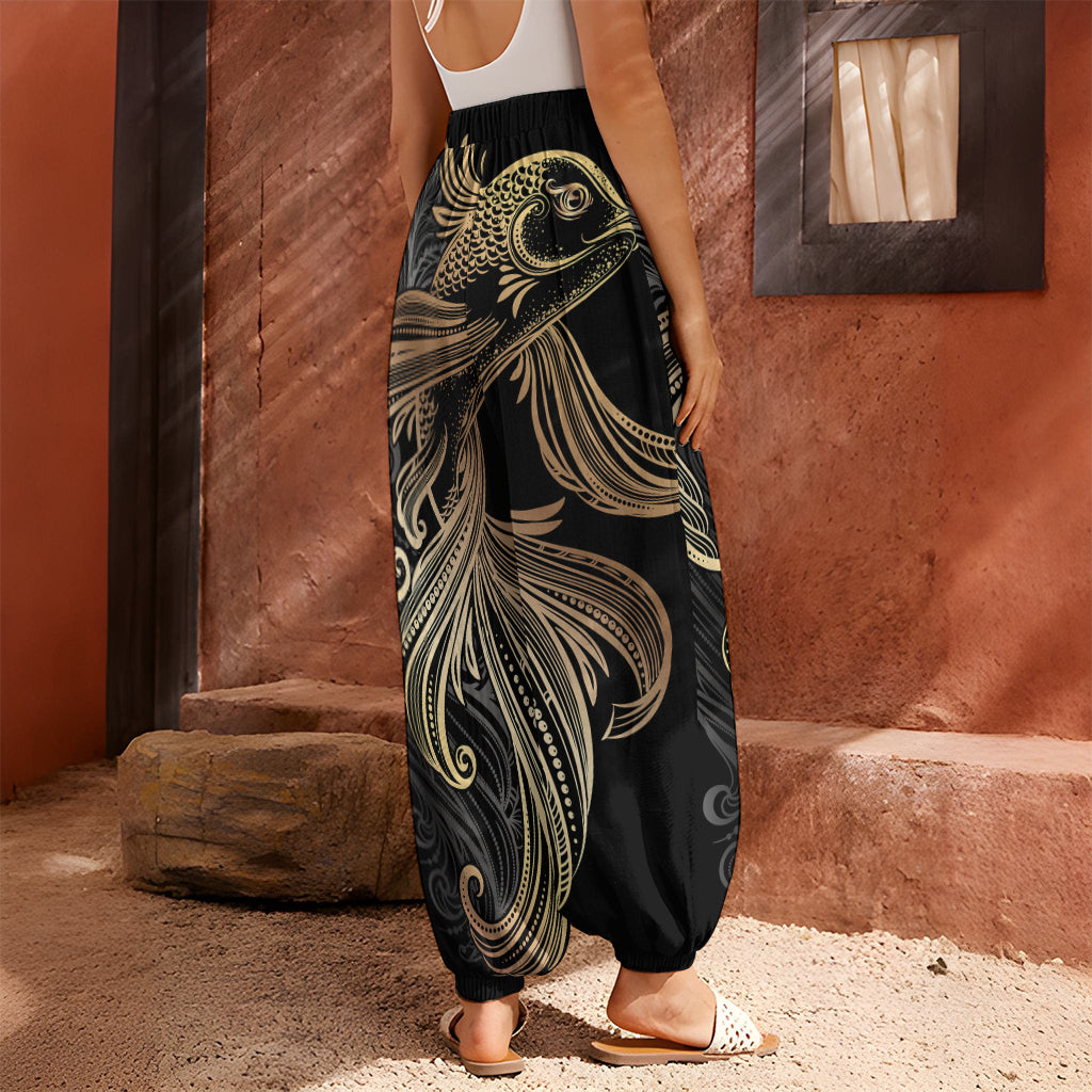 Bohemian Spiritual Fish Print Harem Pants