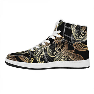 Bohemian Spiritual Fish Print High Top Leather Sneakers