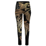 Bohemian Spiritual Fish Print High-Waisted Pocket Leggings