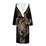 Bohemian Spiritual Fish Print Hooded Bathrobe