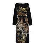 Bohemian Spiritual Fish Print Hooded Bathrobe