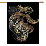 Bohemian Spiritual Fish Print House Flag