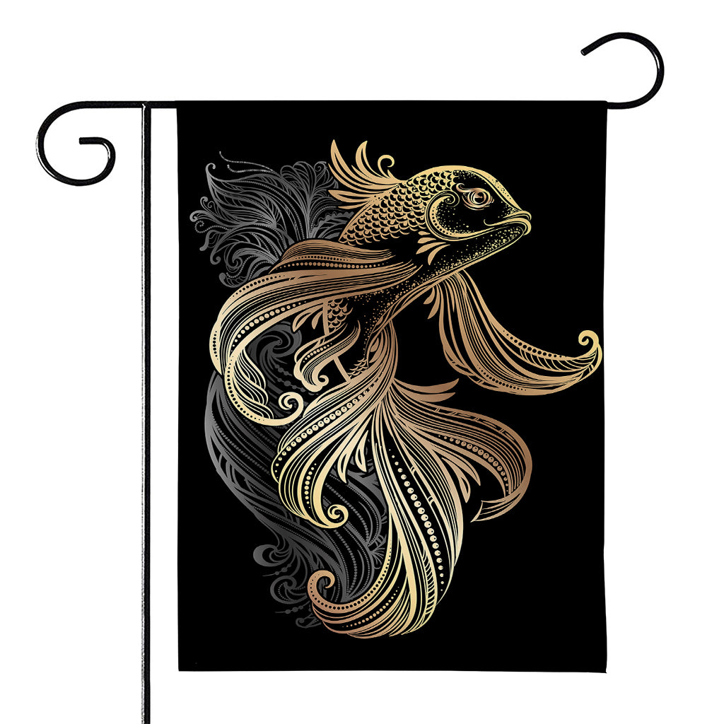 Bohemian Spiritual Fish Print House Flag