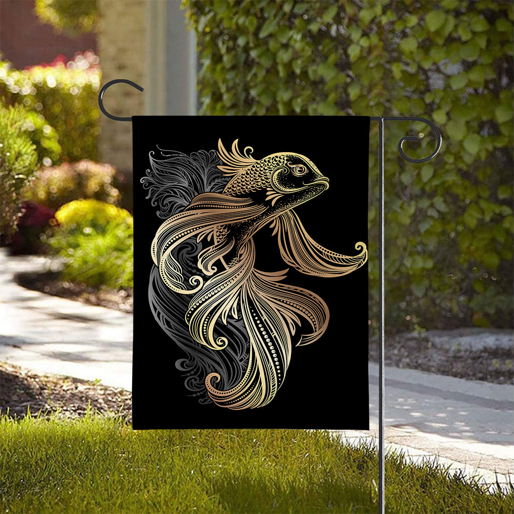 Bohemian Spiritual Fish Print House Flag