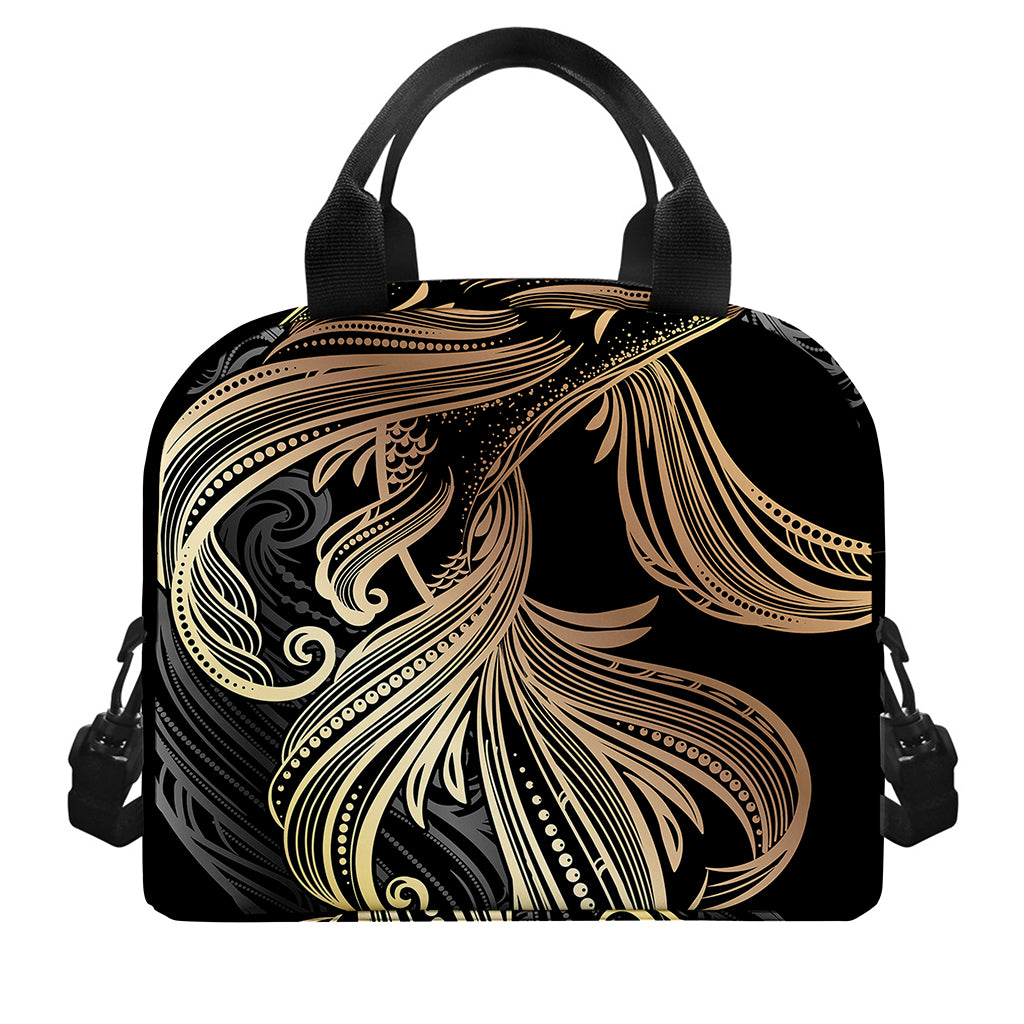 Bohemian Spiritual Fish Print Insulated Lunch Bag