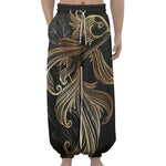 Bohemian Spiritual Fish Print Lantern Pants