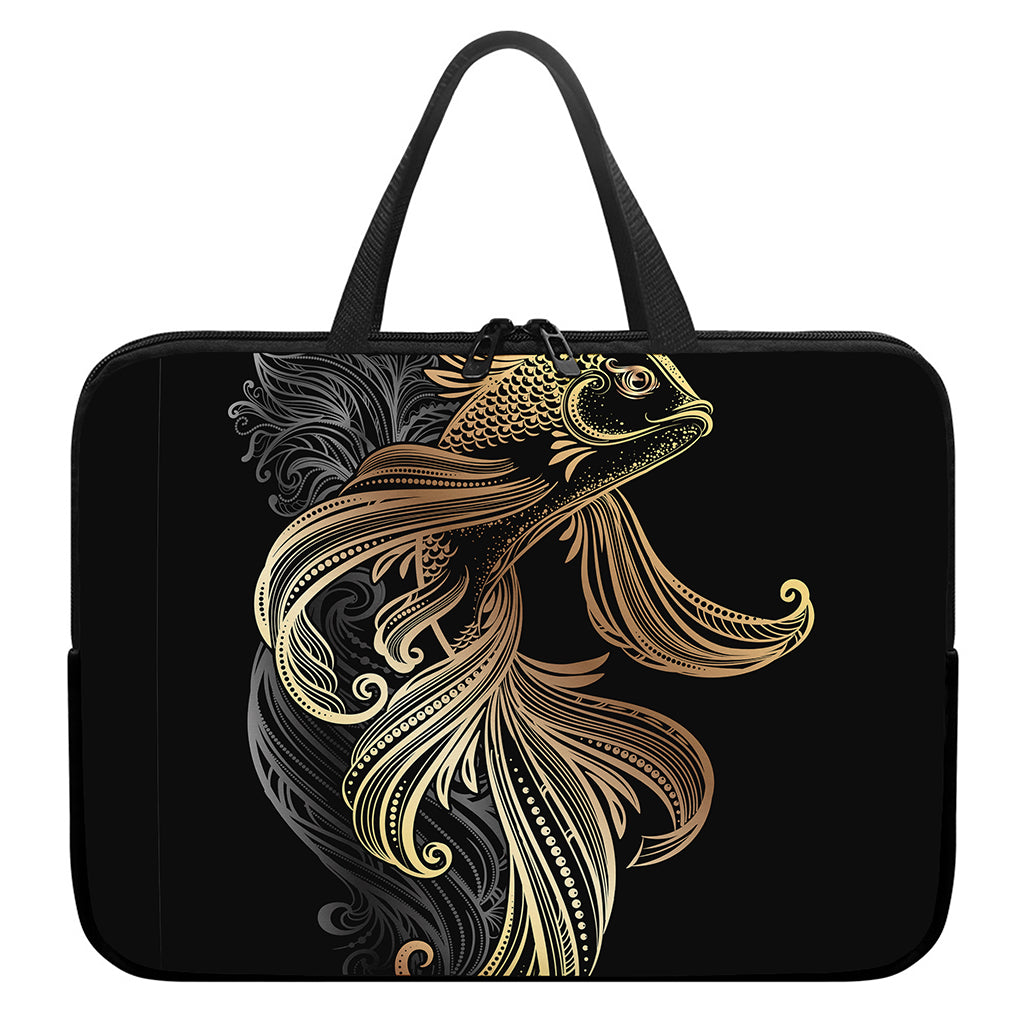 Bohemian Spiritual Fish Print Laptop Sleeve With Handle