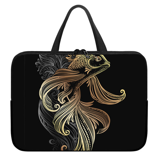 Bohemian Spiritual Fish Print Laptop Sleeve With Handle