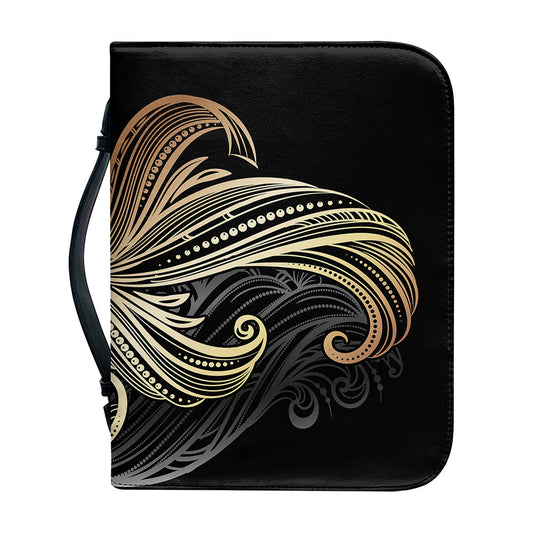 Bohemian Spiritual Fish Print Leather Bible Cover