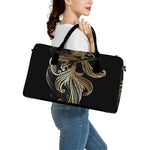 Bohemian Spiritual Fish Print Leather Duffle Bag