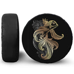 Bohemian Spiritual Fish Print Leather Spare Tire Cover