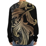 Bohemian Spiritual Fish Print Long Sleeve Baseball Jersey
