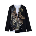 Bohemian Spiritual Fish Print Long Sleeve Short Coat