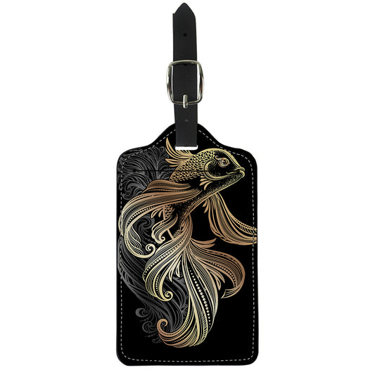 Bohemian Spiritual Fish Print Luggage Tag
