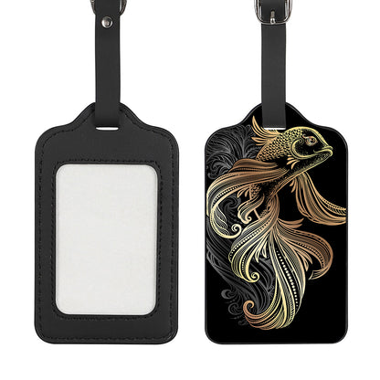 Bohemian Spiritual Fish Print Luggage Tag