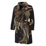 Bohemian Spiritual Fish Print Men's Bathrobe