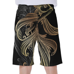 Bohemian Spiritual Fish Print Men's Beach Shorts