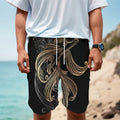 Bohemian Spiritual Fish Print Men's Cargo Shorts